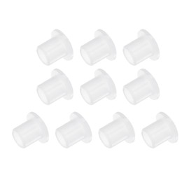 Kozelo Pack of 10 Nylon Flange Bushings [8 mm Bore x 10.6 mm Outer Diameter x 12 mm Length] Nylon Plastic Bushings for Shafts, White