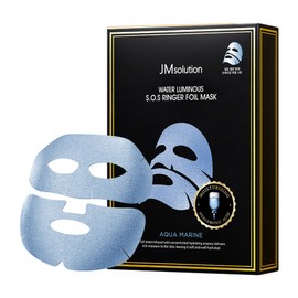 JM Solution Water Glow SOS Ringer Foil Hydration Mask Pack Aqua Marine, 1 Pack, 10 Packs / 제이엠솔루션 물광 에스오에스 링거 호일 수분 보습 마스크팩 아쿠아 마린, 1개, 10개입