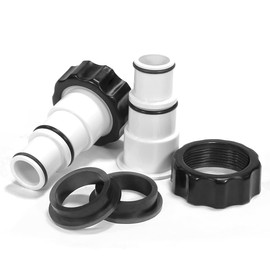 XtremepowerUS Replacement Pool Hose Adapter A with Collar for Intex Threaded Connection Pump, Converts 1.5 & 1.25-inch Hoses (2 Pack)