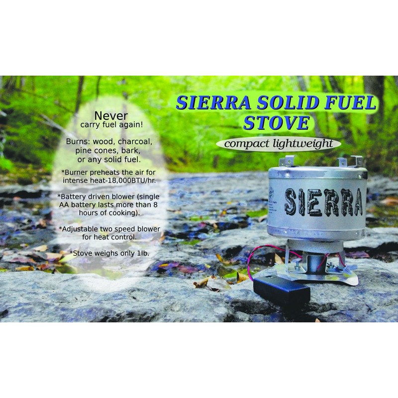 Sierra Stove Wood Camping/Backpacking Stove Boil 1 qt of water