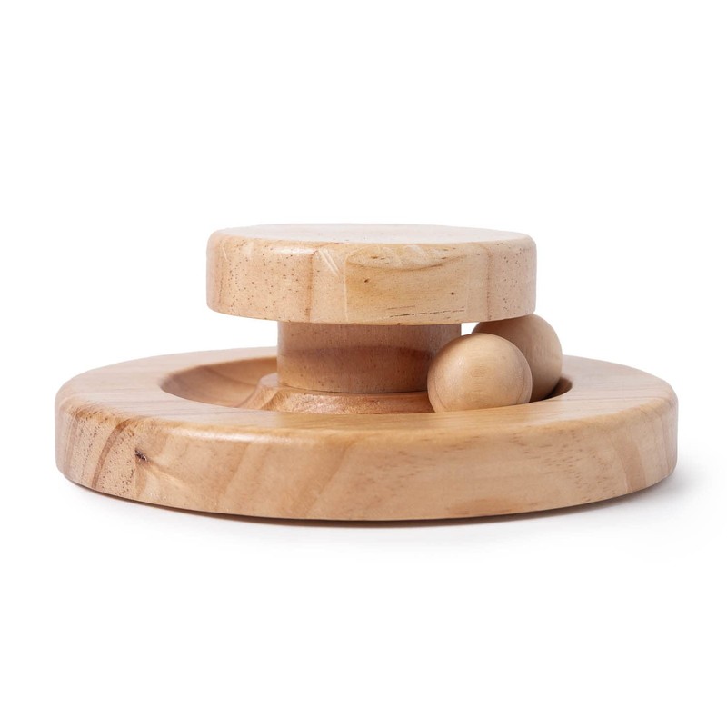 New Living Bamboo Cat Toy, Ball and Track, Turntable and