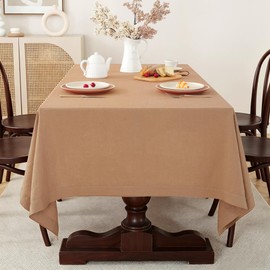 TRITON LINEN - Manteles de lino francés 100 % puro, 139,7 x 139,7 cm, duraderos lavados a la piedra, para comedor, cocina y fiestas (SQ-Beige, cuadrado, 55 x 55 pulgadas)