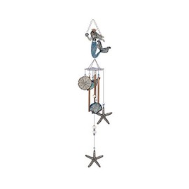 Sunset Vista Designs 92453 Mermaid Metal Wind Chime, Seashells