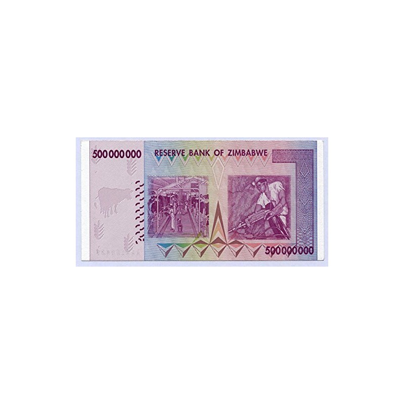 Zimbabwe Pick No. 82 2008 500 Million Dollars (Banknotes for