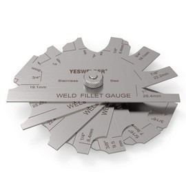 YESWELDER MG-11 Metal Weld Fillet Gages Set (7PCS) 1/8''-1'' Welding Inspection Test Ulnar MM & inch