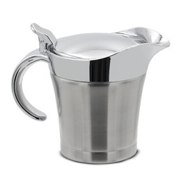 Thermal Gravy Boat Stainless Steel Silver with Hinged Lid Volume Approx. 0.5 L