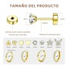 12pare Aretes De Acero quirúrgico Mujer Arracadas Piercing Cartílago AGEDBAFCH