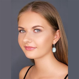 Nobel Schmuck Art Nouveau Earrings Silver Crystals Vintage Earrings Clasp, Glass, Crystal