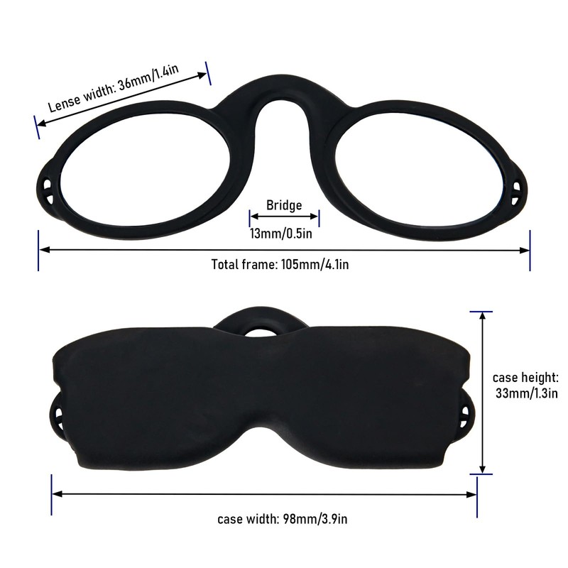 REAVEE Ultra Slim Armless Reading Glasses for Men Women, Small