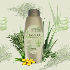 Shampoo Ozonizado con Sábila, Romero y Aguacate 300 ml – Fortalece, Nutre y Revitaliza el Cabello – Limpieza Profunda y Cuidado Natural para Todo Tipo