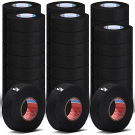 Outus 50 Rolls Wire Harness Tape Automotive Cloth Tape High Temp Electrical Wrap Noise Damping Heat Proof Adhesive Fabric Wrap for Protection Insulation Cable 1 Inch x 49.2 ft