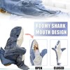 Wearable Shark Sleeping Bag Soft Cozy Flannel Hooded Blanket for