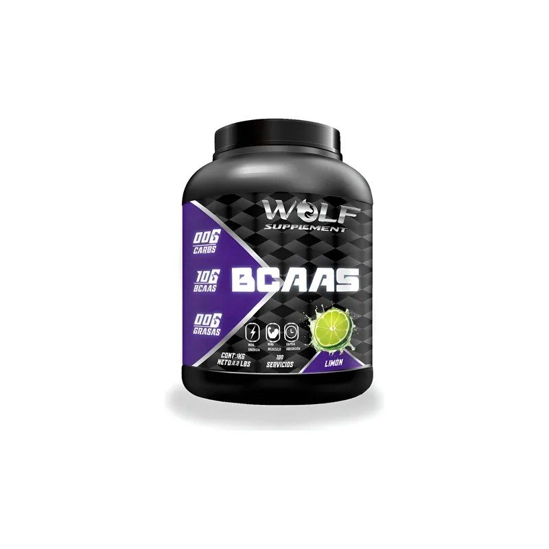 Aminocidos Bcaas Wolf 1kg Pre Entreno 200 Serv Limn