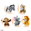 Play22 6-Piece Plush Talking Jungle Animals Set with Carrier for