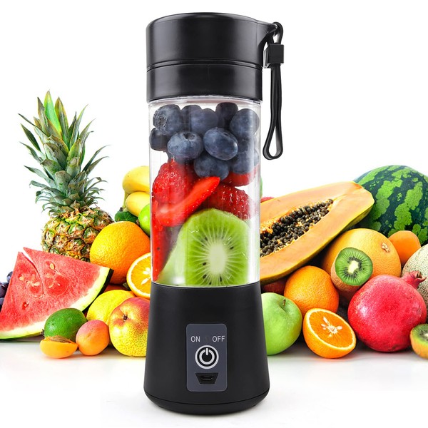 Portable Blender 380ml for Shakes and Smoothies: Mini Stand Mixer for Juice, USB Rechargeable Suitable for Travel Outdoor Sports at Home