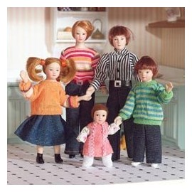 The Dolls House Emporium Family of Five Dolls