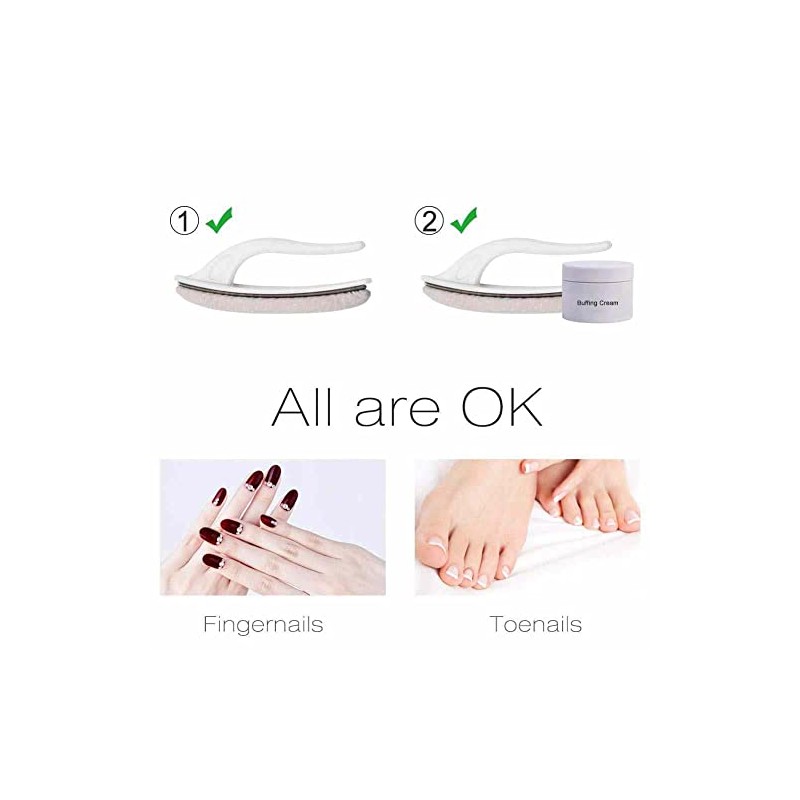Búakso - Buffers de uñas naturales para uñas artificiales, uñas