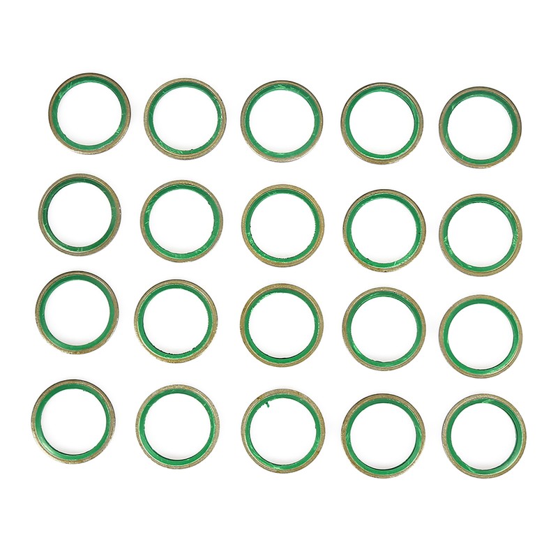 240pcs 6\8\10\12\14\16\18\20\22\24\27\30mm Metal Rubber Sealing Oil Ring Drain Plug Gasket