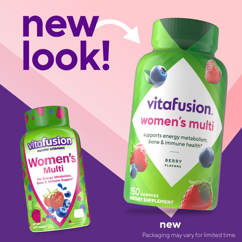 Vitafusion Womens Multivitamin Gummies, Berry Flavored Daily Vitamins for Women