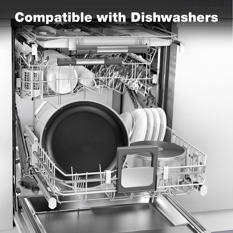 Yeksum Stainless Steel Paella Pan with Lid - 14.5" Honeycomb