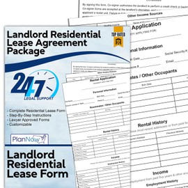 PlanNow Residential Lease Agreement Forms Rental Applications - Disclosure - Walkthrough Checklist - Attorney-Approved - State-Specific - Easy Instructions Protect Yourself &Tenant Live Legal Support