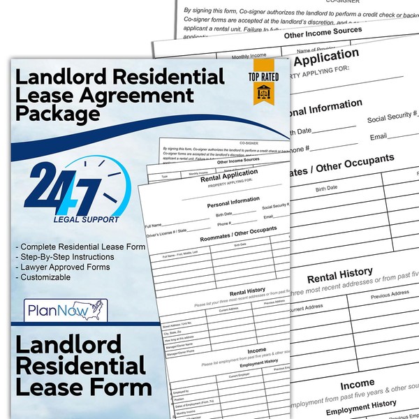 PlanNow Residential Lease Agreement Forms Rental Applications - Disclosure -