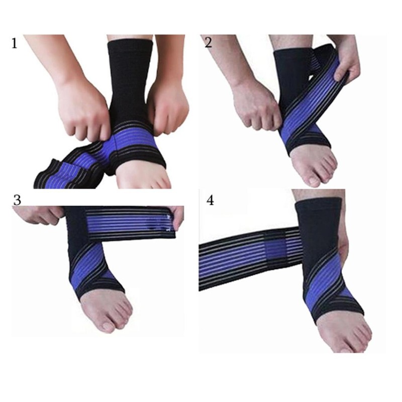 Ankle Brace Foot Bandage Joint Support with Compression Sock -