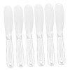 Generic 6pcs Film Stick Mascara Makeup Mask Spatula Facial Skin Scrubber Face Spatula Skincare Masks Face Mask Skin Care Body Butter Applicator Brush for Face Fan Abs Transparent re-usable