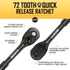 boen 3/8 Inch Drive Ratchet, 72-Tooth Quick-Release Ratchet Wrench, 5-Degree
