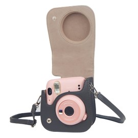 256 Pockets Mini Photo Album with Camera Case for Instax Mini 11 9 Camera (Black)