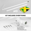 G128 Combo Pack: 6 Feet Tangle Free Spinning Flagpole (White)