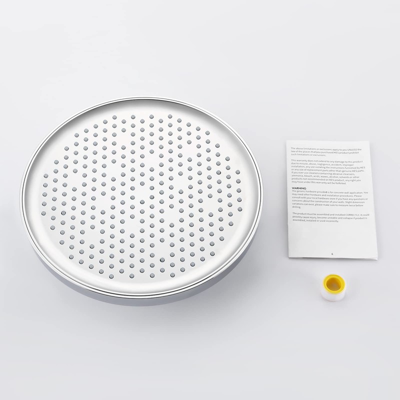 KES Rainfall Shower Head 10-Inch, Large Fixed Shower Head Only,