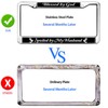 Blessed by God Spoiled by Husband Weather-Proof License Plate Frame