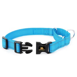 PLUTUS PET Reflective Martingale Collar with Quick Snap Buckle,No Pull Dog Collar for Small Medium Large Dogs,M,Blue