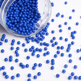 2000 abalorio redondas de acrílico de zafiro suave de 4 mm, bolas acrílicas redondas de bolas de chicle, abalorio gruesas, abalorio de resina de plástico para hacer collares y pulseras, suministros de