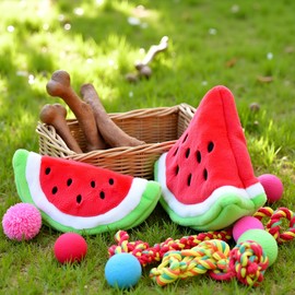 WLngtv 1Pc Cute Watermelon Plush Shape Puppy Pet for Play Chew Toys Gift for Puppys Dog Owner for Puppy Breed Reducing Bore Pet Gift