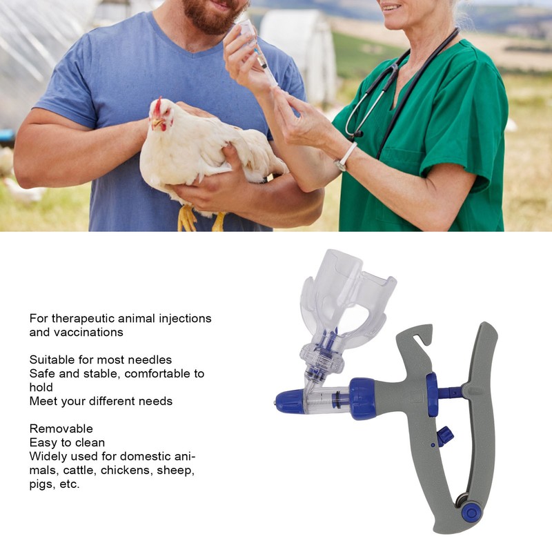 Livestock Continuous Syringe Adjustable Safe Stable Detachable Animal Continuous Injector