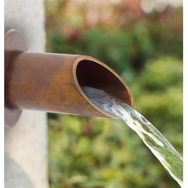 EasyPro BWS2RN Vianti Falls Solid Antique Brass 2" Round Wall Scupper / 1.5" FPT/Perfect Formal Look for Pools & Water Features