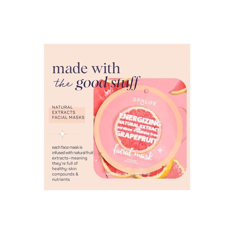 SpaLife Fabulosa colección de mascarillas de frutas (12 unidades)