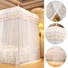 EBTOOLS Mosquito Net 4 Corners Polyester for Single and Double