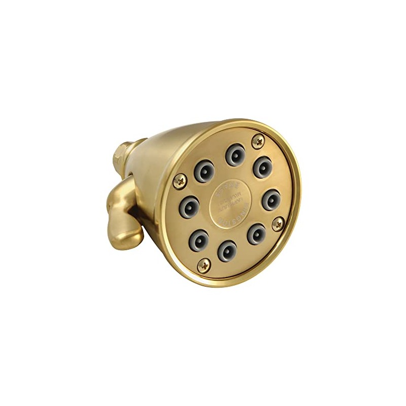 Kingston Brass K139A7 Victorian Shower Head, Brushed Brass 3.63 x