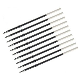 Black Reception Pen Ink Refills, Medium Nib, Ballpoint Refills for Reception Desk Stand Pens (5)