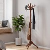 VASAGLE Coat Stand, Solid Wood Freestanding Coat Rack with 11
