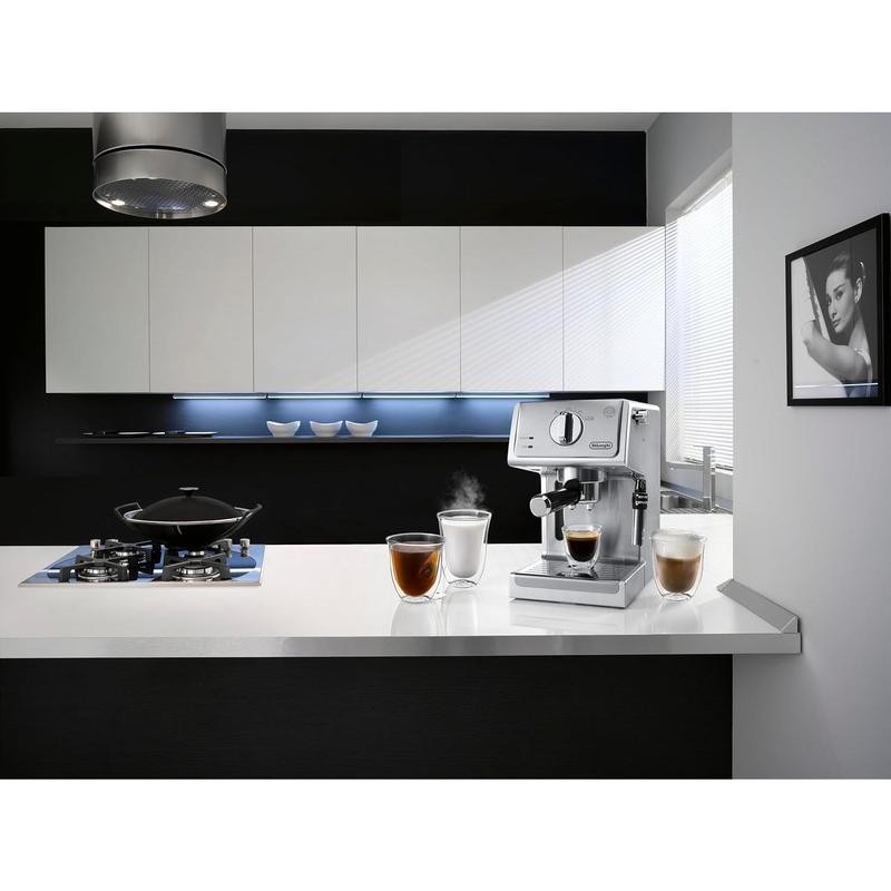 Bar Pump Espresso and Cappuccino Machine, 15", Stainless Steel