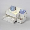Muellery Wooden DIY Assemble Cosmetic Holder Desktop Organizer with 1