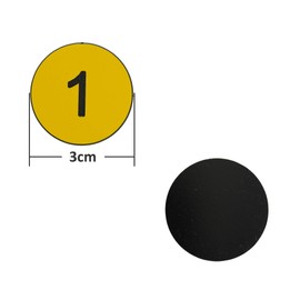 StayMax Plastic Number Tags Engraved Numbered Tags Without Hole (1-50, Yellow)