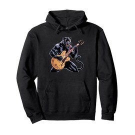 Kids Black Panther Playing Guitar Rock Star Rock and Roll Pullover Hoodie