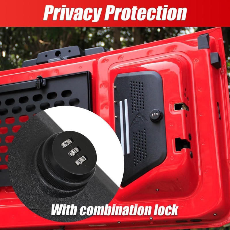Tailgate Access Panel with Light Hidden Organizer for Ford Bronco