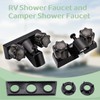 RV Tub & Shower Diverter Faucet w/Smoked Acrylic Knobs, 4