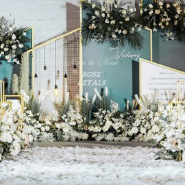 Nine to Nine [Separated, Deodorized White Artificial Rose Petals, for Romantic Night, Wedding, Event, Party, Valentine Decor, 1000 PCS in Bulk